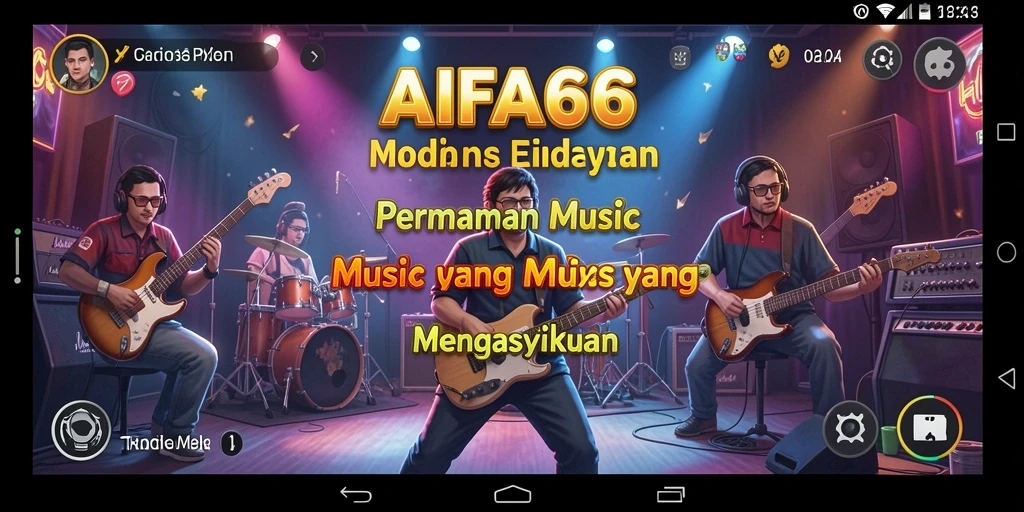 Tampilan gameplay menarik dari AIFA66 dengan banyak pilihan lagu.