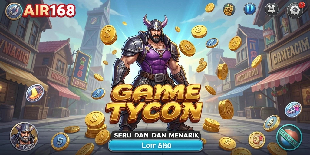 Tampilan gameplay menarik dari AIR168, menunjukkan dunia bisnis yang dinamis.