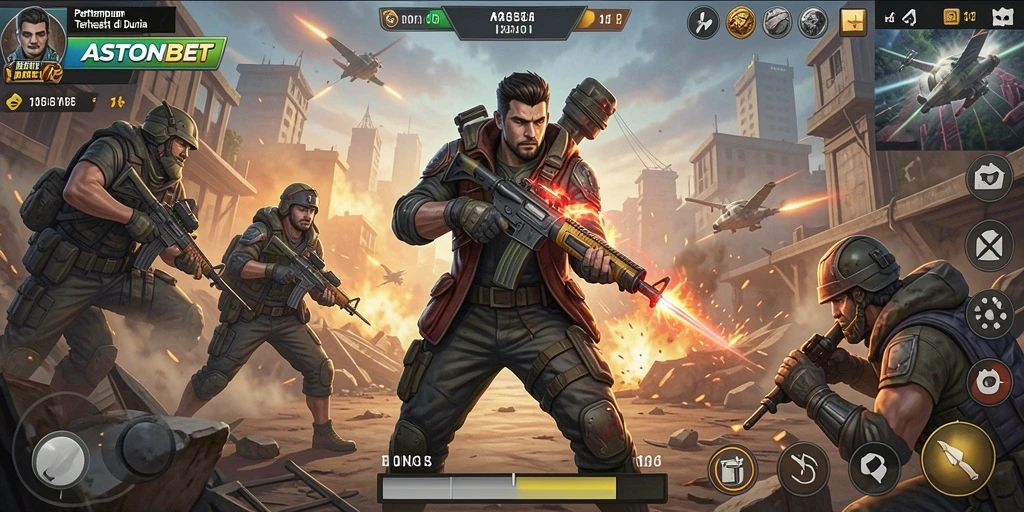 Screenshot menampilkan aksi mendebarkan dalam gameplay ASTONBET.