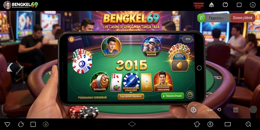 Screenshot utama BENGKEL69 menampilkan gameplay Live Casino yang menarik.