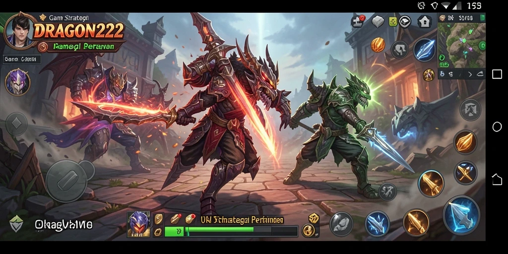 Menampilkan aksi pertempuran seru dalam gameplay <strong>DRAGON222</strong>.
