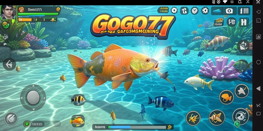 Screenshot GOGO77 menampilkan para pemain yang asyik memancing di lautan biru.