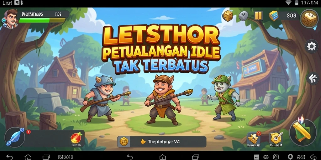Tampilan gameplay LETSTHOR yang menarik dalam mode Idle.