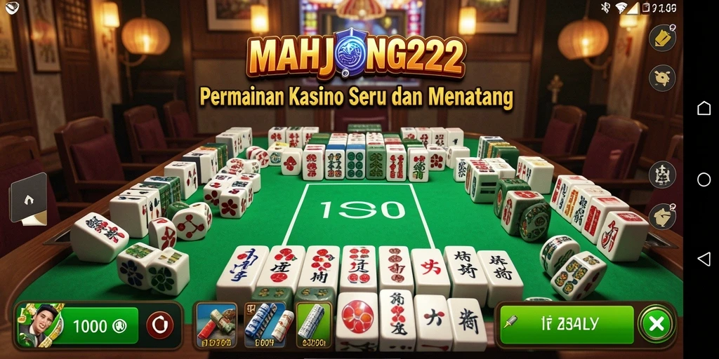 Screenshot utama MAHJONG222 menampilkan gameplay Kasino yang menarik dan interaktif.