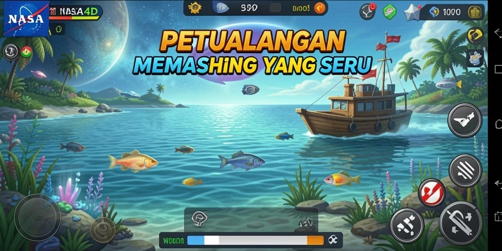 Gameplay seru dengan berbagai lokasi memancing dan ikan yang berbeda.