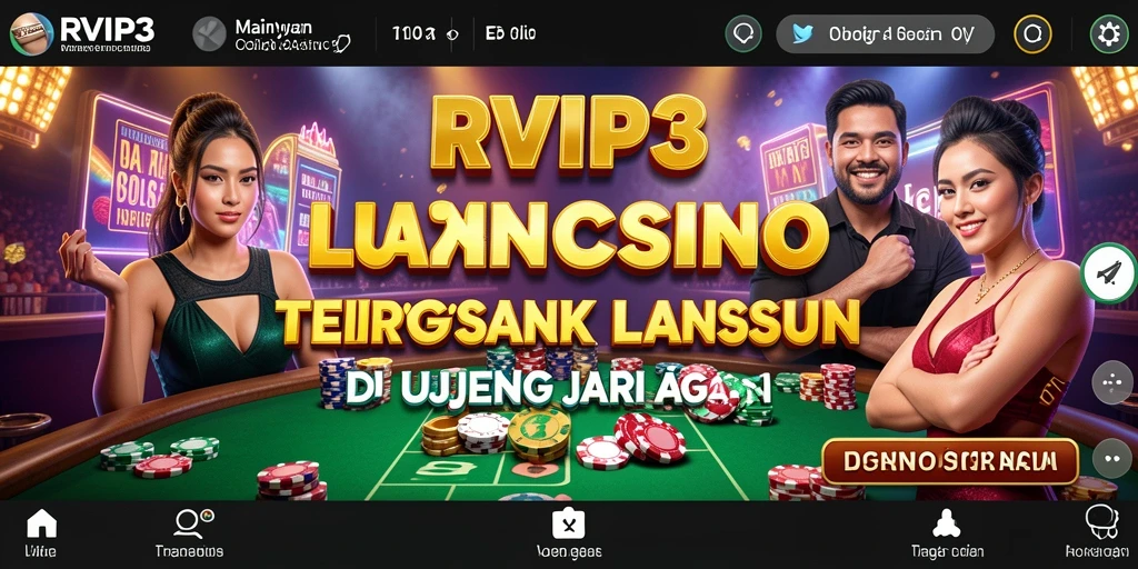 Gameplay menegangkan di RVIP3 dengan dealer langsung dan permainan seru.