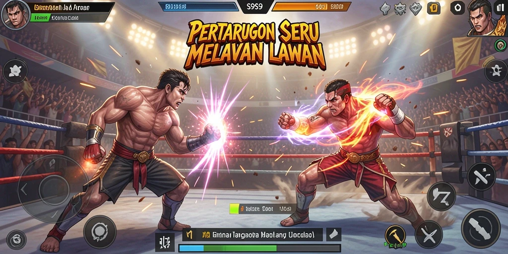 Screenshot menampilkan aksi pertarungan seru dalam S9S9.