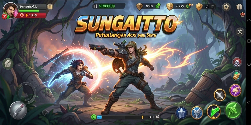 Tangkapan layar SUNGAITOTO menampilkan aksi seru dalam gameplay.