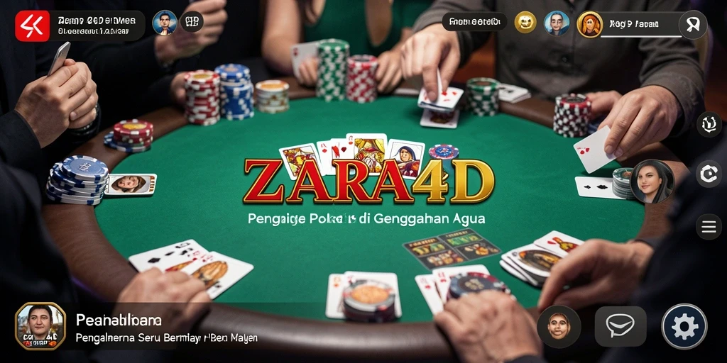 Screenshot gameplay ZARA4D menunjukkan aksi poker yang mendebarkan.